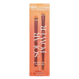 E-shop Real Techniques Solar Power Smolder Eye + Brow Duo sada štetcov na oči