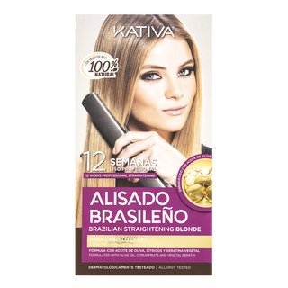 E-shop Kativa Brazilian Straightening Blonde Kit sada s keratínom pre narovnanie vlasov 225 ml