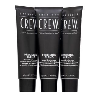 E-shop American Crew Precision Blend Natural Gray Coverage farba na vlasy pre mužov Medium Natural 4-5 3 x 40 ml