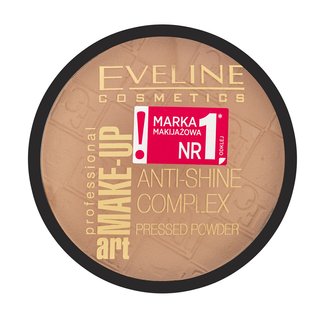 E-shop Eveline Make-Up Art Anti-Shine Complex Pressed Powder púder pre zjednotenú a rozjasnenú pleť 33 Golden Sand 14 g