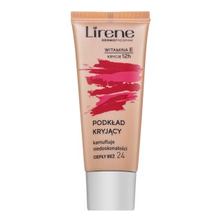 E-shop Lirene Vitamin E High-Coverage Liquid Foundation fluidný make-up proti nedokonalostiam pleti 24 Beige 30 ml