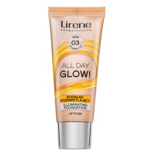 E-shop Lirene Brightening Fluid with Vitamin C fluidný make-up pre zjednotenie farebného tónu pleti 03 Beige 30 ml