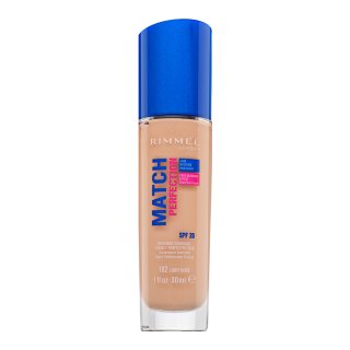 E-shop Rimmel London Match Perfection 24HR SPF20 Foundation tekutý make-up pre zjednotenú a rozjasnenú pleť 102 Light Nude 30 ml