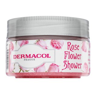 Dermacol Rose Flower Shower telový peeling Delicious Body Scrub 200 ml