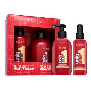 E-shop Revlon Professional Uniq One All in One Treatment & Shampoo sada pre hebkosť a lesk vlasov 150 ml + 230 ml