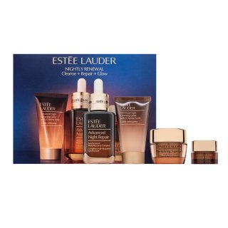 E-shop Estee Lauder Nightly Renewal sada pre starostlivosť o pleť Cleanse + Repair + Glow 50 ml + 30 ml + 15 ml +5 ml