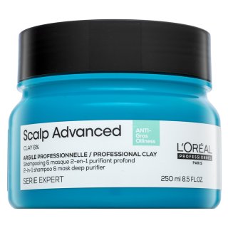 E-shop L´Oréal Professionnel Scalp Advanced Anti-Oiliness Professional Clay 2-in-1 Shampoo & Mask Deep Purifier šampón + maska pre mastné vlasy 250 ml