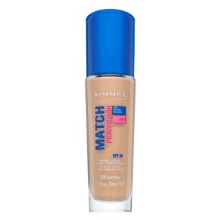 E-shop Rimmel London Match Perfection 24HR SPF20 Foundation tekutý make-up pre zjednotenú a rozjasnenú pleť 200 Soft Beige 30 ml