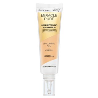 E-shop Max Factor Miracle Pure Skin-Improving Foundation dlhotrvajúci make-up s hydratačným účinkom 33 Crystal Beige 30 ml
