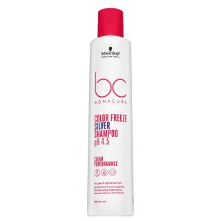 E-shop Schwarzkopf Professional BC Bonacure Color Freeze Silver Shampoo pH 4.5 Clean Performance tónovací šampon pre platinovo blond a šedivé vlasy 250 ml