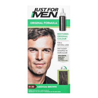 E-shop Just For Men Shampoo-in Haircolour farebný šampon pre mužov H35 Medium Brown 66 ml