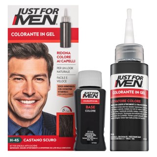E-shop Just For Men Gel Color farba na vlasy pre mužov H45 Dark Brown Black