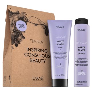 E-shop Lakmé Teknia White Silver Pack šampón + maska pre platinovo blond a šedivé vlasy 300 ml + 250 ml