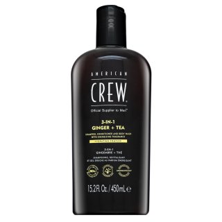 American Crew 3 in 1 Ginger + Tea 3 v 1 šampón, kondicionér a sprchový gél pre mužov 450 ml