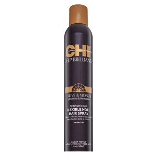 CHI Deep Brilliance Olive & Monoi Flexible Hold Hair Spray Vyživujúci Lak Na Vlasy Pre Všetky Typy Vlasov 284 G