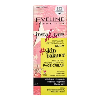Eveline Insta Skin Care Skin Balance Mattifying And Detoxifying Face Cream Detoxikačný Krém Pre Problematickú Pleť 50 Ml