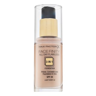 Max Factor Facefinity All Day Flawless Flexi-Hold 3in1 Primer Concealer Foundation SPF20 40 Tekutý Make-up 30 Ml