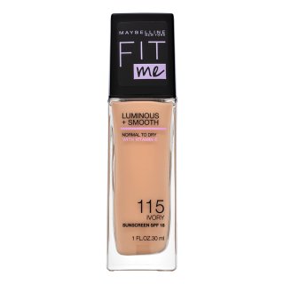 MAYBELLINE NEW YORK Fit Me! tekutý make-up pre rozjasnenie a vyhladenie pleti odtieň 115 Ivory 30 ml
