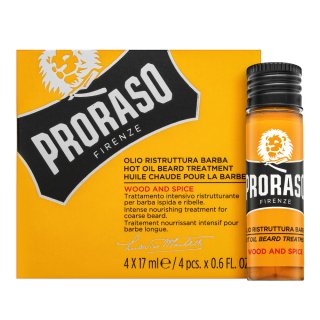 Proraso Wood and Spice Hot Set intenzívna olejová starostlivosť na tvrdé fúzy 4 x 17 ml