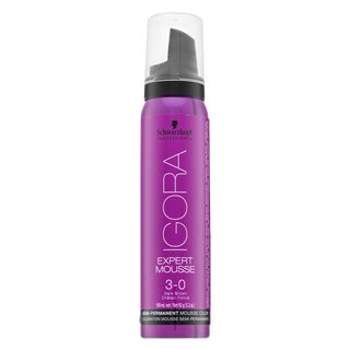 Schwarzkopf Professional IGORA Expert Mousse farbiaca pena na vlasy odtieň 3-0 Dark Brown Natural 100 ml