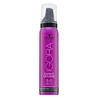 Schwarzkopf Professional IGORA Expert Mousse farbiaca pena na vlasy odtieň 5-0 Light Brown Natural 100 ml
