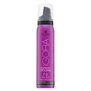 Schwarzkopf Professional IGORA Expert Mousse farbiaca pena na vlasy odtieň 7-0 Medium Blonde Natural 100 ml
