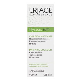 Uriage Hyséac Mat' Matifying Emulsion Zmatňujúci Pleťový Gél Pre Mastnú Pleť 40 Ml