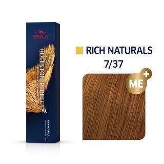 Wella Professionals Koleston Perfect Me+ Rich Naturals profesionálna permanentná farba na vlasy 7/37 60 ml