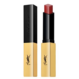 Yves Saint Laurent Rouge Pur Couture The Slim tenký zmatňujúci rúž s koženým efektom odtieň 33 Orange Desire 2.2 g