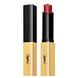 Yves Saint Laurent Rouge Pur Couture The Slim tenký zmatňujúci rúž s koženým efektom odtieň 416 Psychic Chili 2,2 g